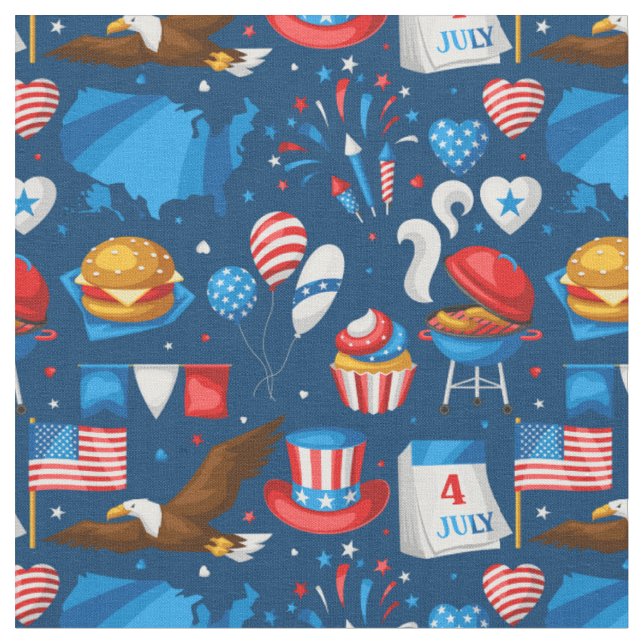 independence day party fabric (Close Up)