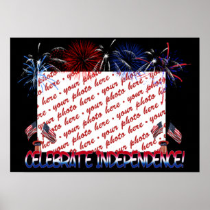 Independence Day Photo Frame Poster