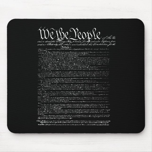 Independence Day Preamble Of The Constitution We T Mouse Pad (Front)
