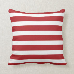 Independence Day Red and White Stripes Cushion