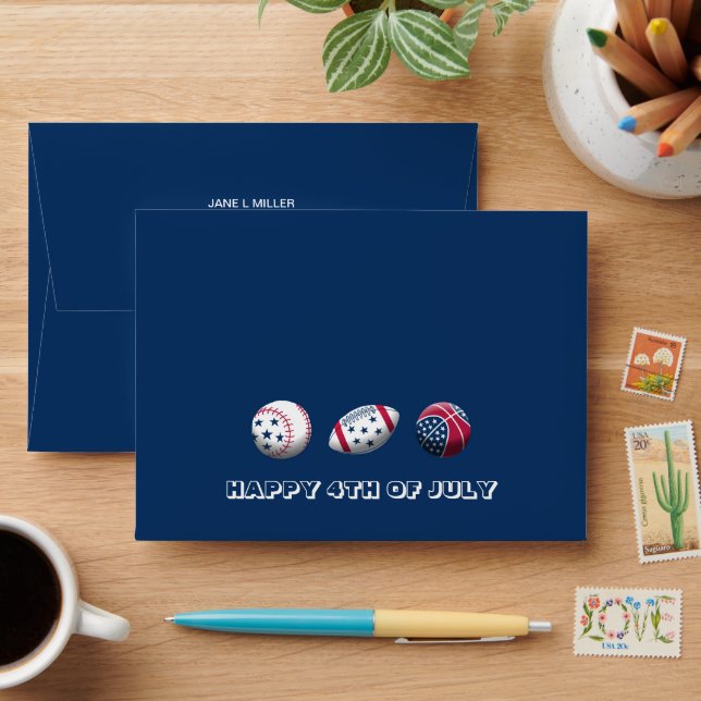 Independence Day Sports Envelope (Desk)