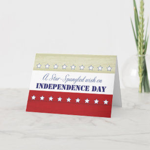 Independence Day, Star Spangled Wish, Red, White, Card