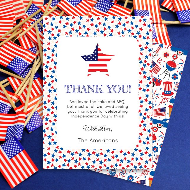 Independence Day Star Thank You Card (Creator Uploaded)
