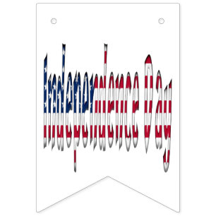 Independence Day Stars and Stripes USA Typography Bunting