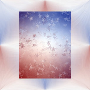 Independence Day Stars Scrapbook Paper