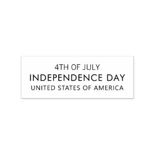 INDEPENDENCE DAY Stylish Font Wood Art Rubber Stamp