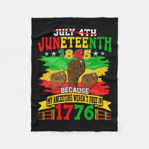 Independence Day Women Men Black History Graphic Fleece Blanket