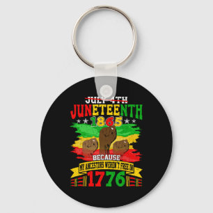 Independence Day Women Men Black History Graphic Key Ring