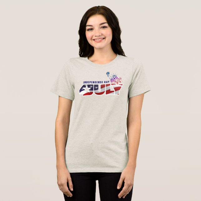 Independence Day | Women Tri-Blend Shirt (Front Full)