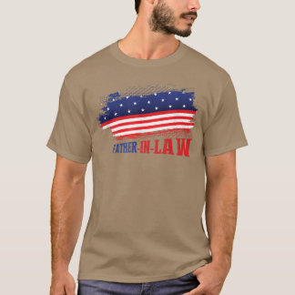 Independence Father in law Vintage USA Flag 4th of T-Shirt