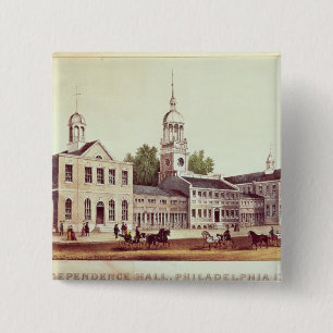 Independence Hall, Philadelphia 15 Cm Square Badge