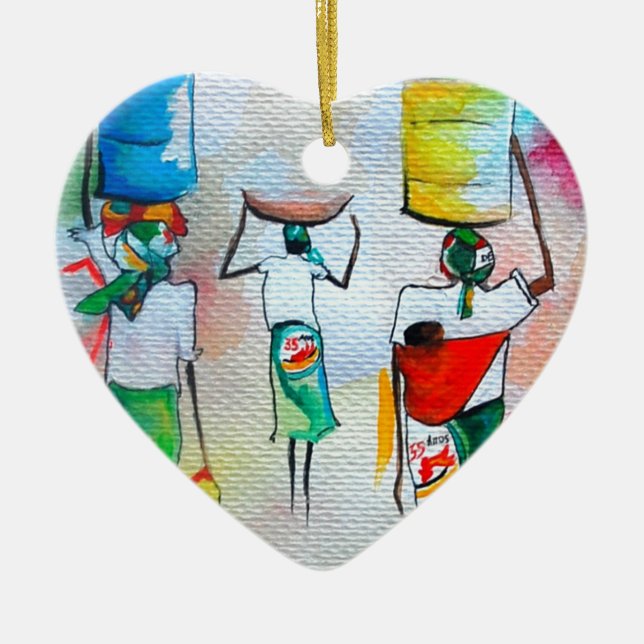 Independence in Mozambique! Ceramic Tree Decoration (Front)