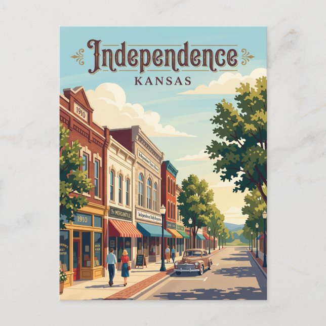 Independence, Kansas Postcard (Front)