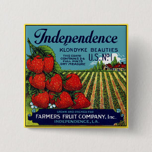 Independence Klondyke Beauties Strawberries 15 Cm Square Badge