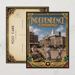 Independence Missouri Vintage Art Deco Golden Age Postcard