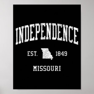 Independence mo vintage athletic sports js01 poster
