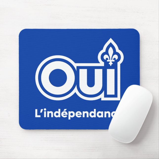 Independence of Quebec YES Mouse Pad (With Mouse)