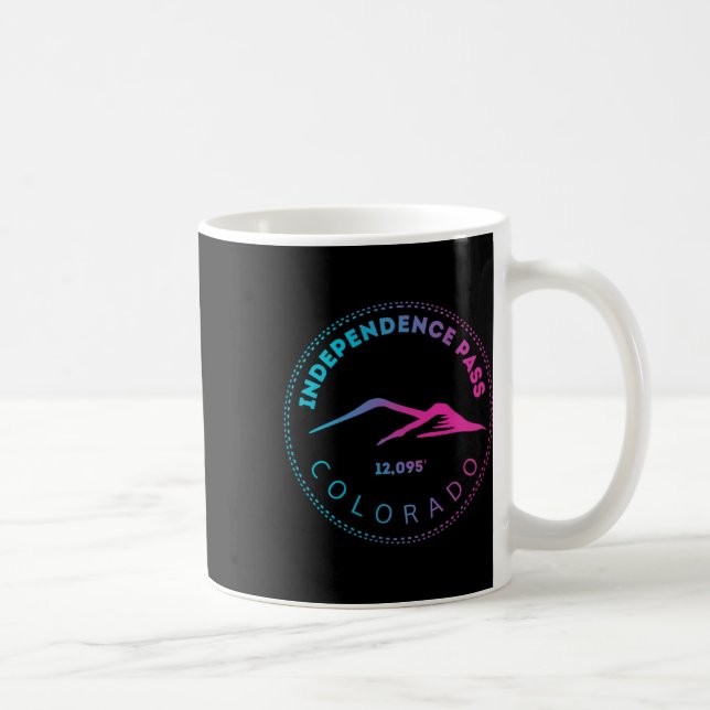Independence P Elevated Colorado Mountain Neon  Coffee Mug (Right)