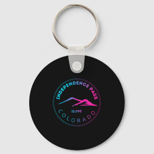 Independence pass elevated colorado mountain neon key ring