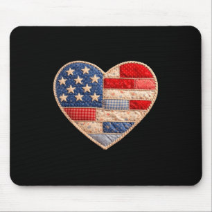 Independence patriotic american flag heartIndepend Mouse Pad