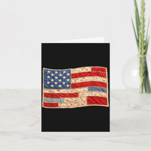 Independence patriotic floral american flagIndepen Card