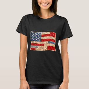 Independence patriotic floral american flagIndepen T-Shirt
