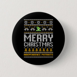 Independence Patriots Logo Merry Christmas Ugly Sw 6 Cm Round Badge