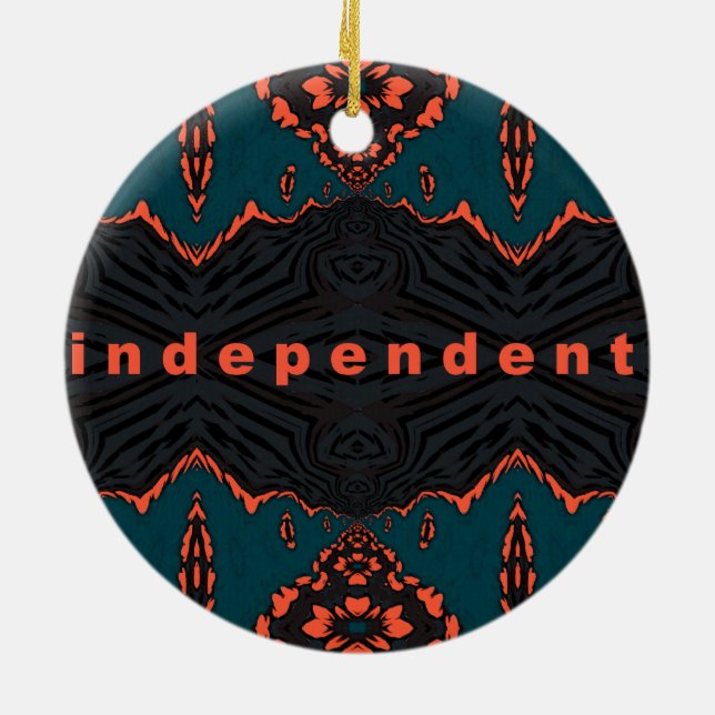 Independent and proud ceramic tree decoration (Back)