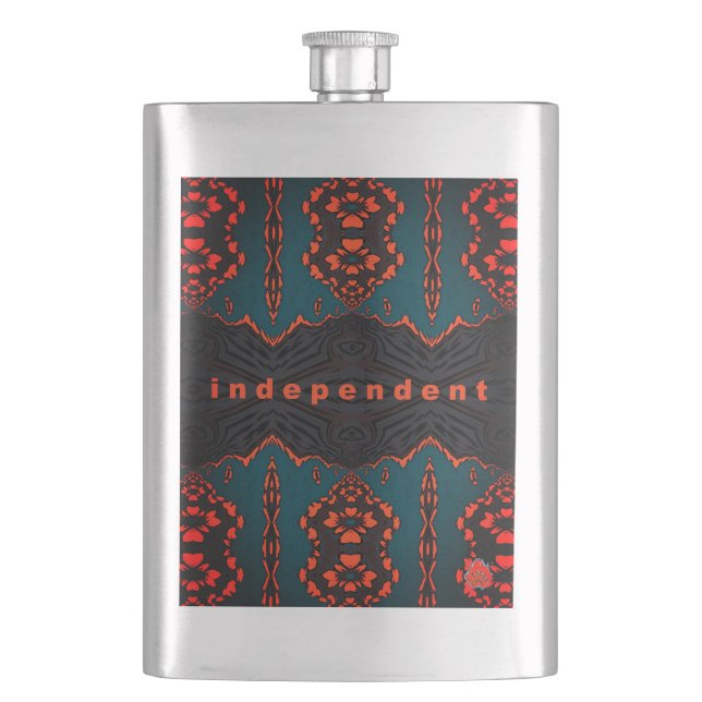 Independent and proud hip flask (Front)