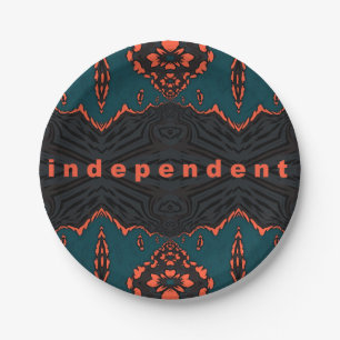 Independent and proud paper plate