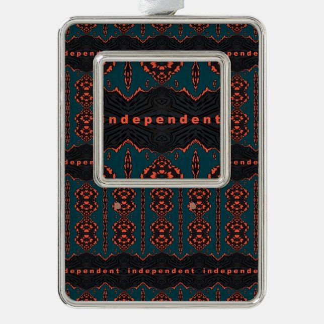 Independent and proud silver plated framed ornament (Front)