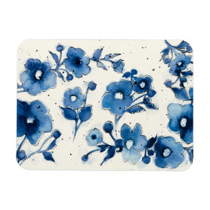 Independent Blue Blooms Magnet