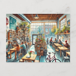 Independent Cafe in Portland Oregon Postcard