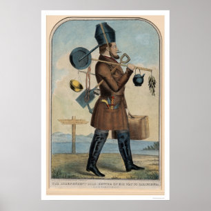 Independent Gold Hunter on His Way to California Poster