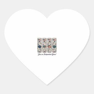 Independent Goose Patriotic Vintage T-Shirt Design Heart Sticker