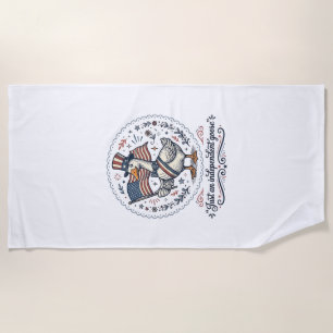Independent Goose Vintage Patriotic Shirt Design ( Beach Towel