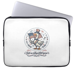 Independent Goose Vintage Patriotic Shirt Design ( Laptop Sleeve