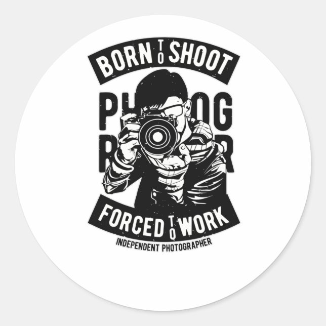 Independent Photographer Classic Round Sticker (Front)