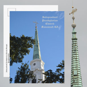Independent Presbyterian Church Steeple Savannah Postcard