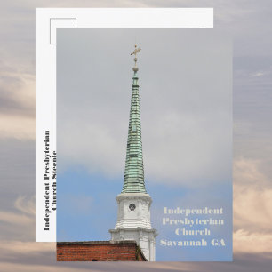 Independent Presbyterian Church Steeple Savannah Postcard