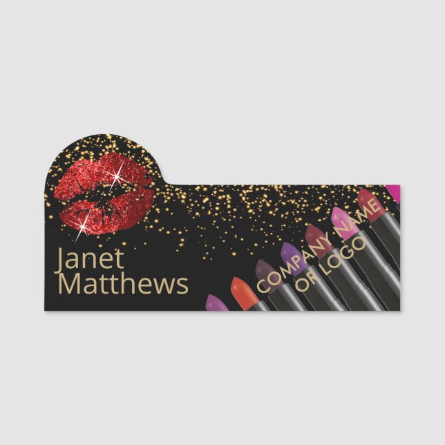 Independent Representative - Red Lips Name Tag (Front)