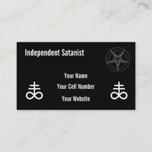 Independent Satanist Business Card