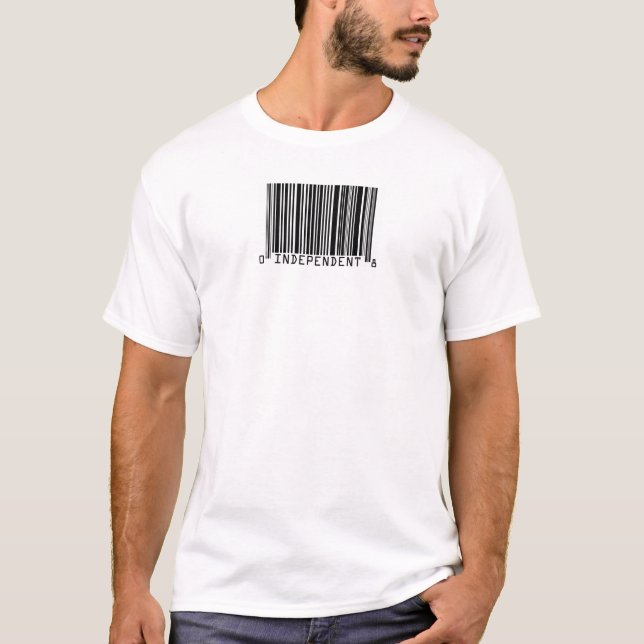 Independent Voter Bar Code T-Shirt... - Customised T-Shirt (Front)