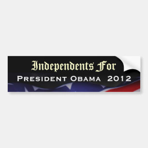Independents For President Obama 2012 Sticker