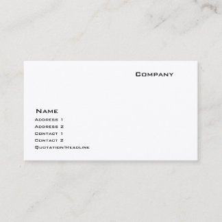 Indestructible Paper Stock Business Card
