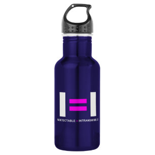 Indetectable es igual a Intransmisible VIH 532 Ml Water Bottle