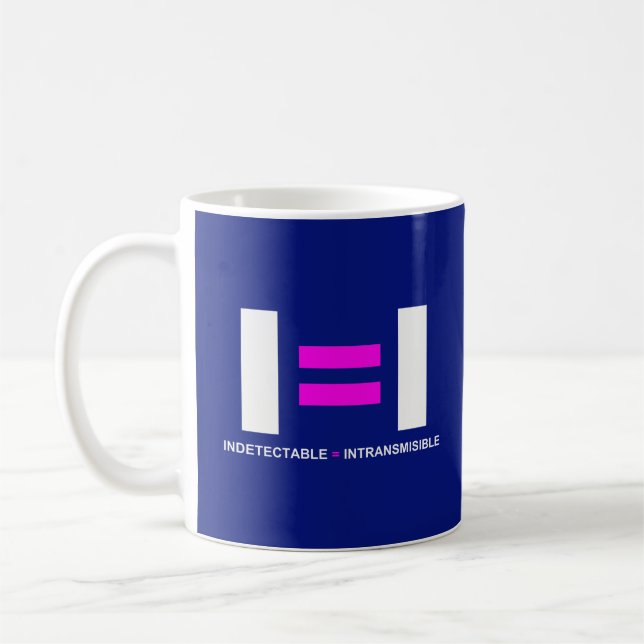 Indetectable es igual a Intransmisible VIH Coffee Mug (Left)