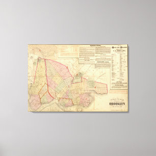 Index Brooklyn map Canvas Print
