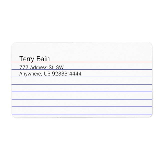 Index Card (Front)