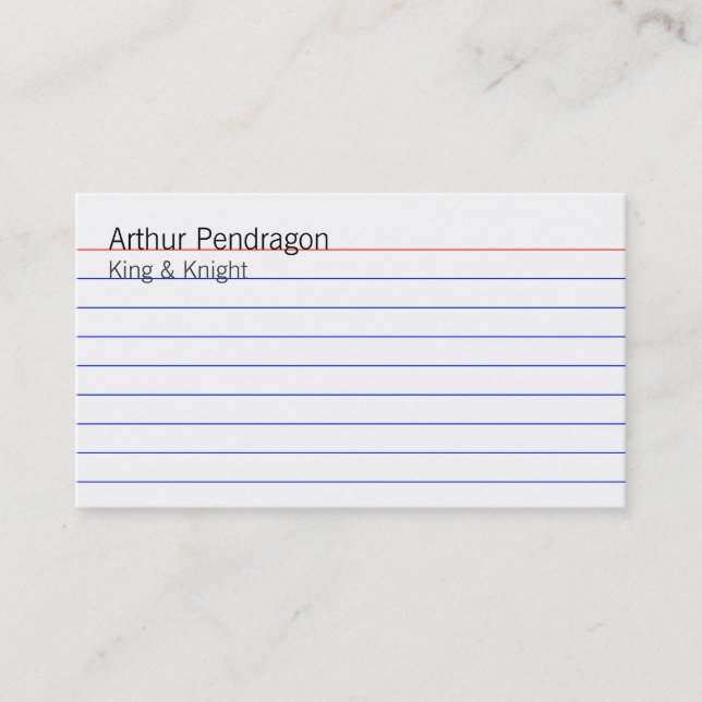Index Card (Front)